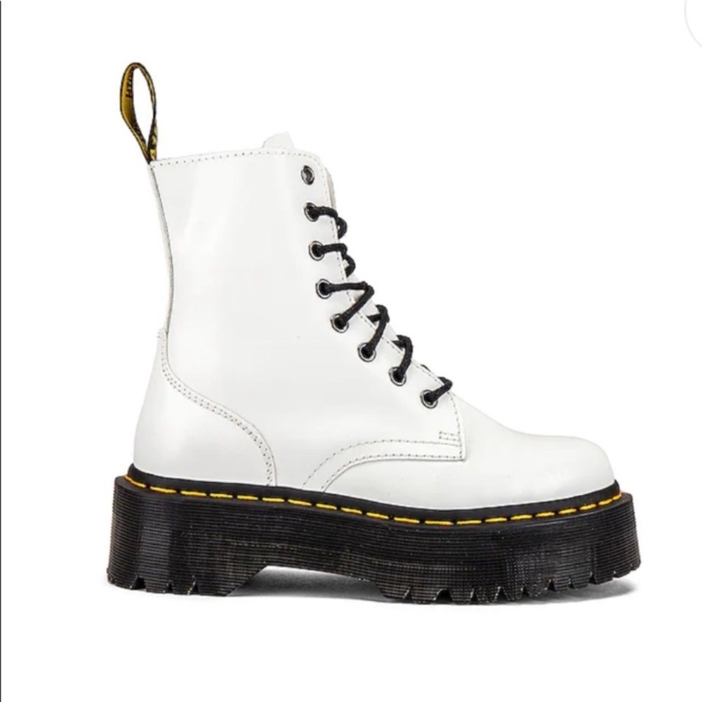 Dr.martens Jadon Boot in White size 7 /8 NEW combat chunky platform lace up‎